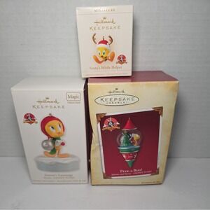 Hallmark Keepsake 2000's Looney Tunes Tweety  & Sylvester Lot